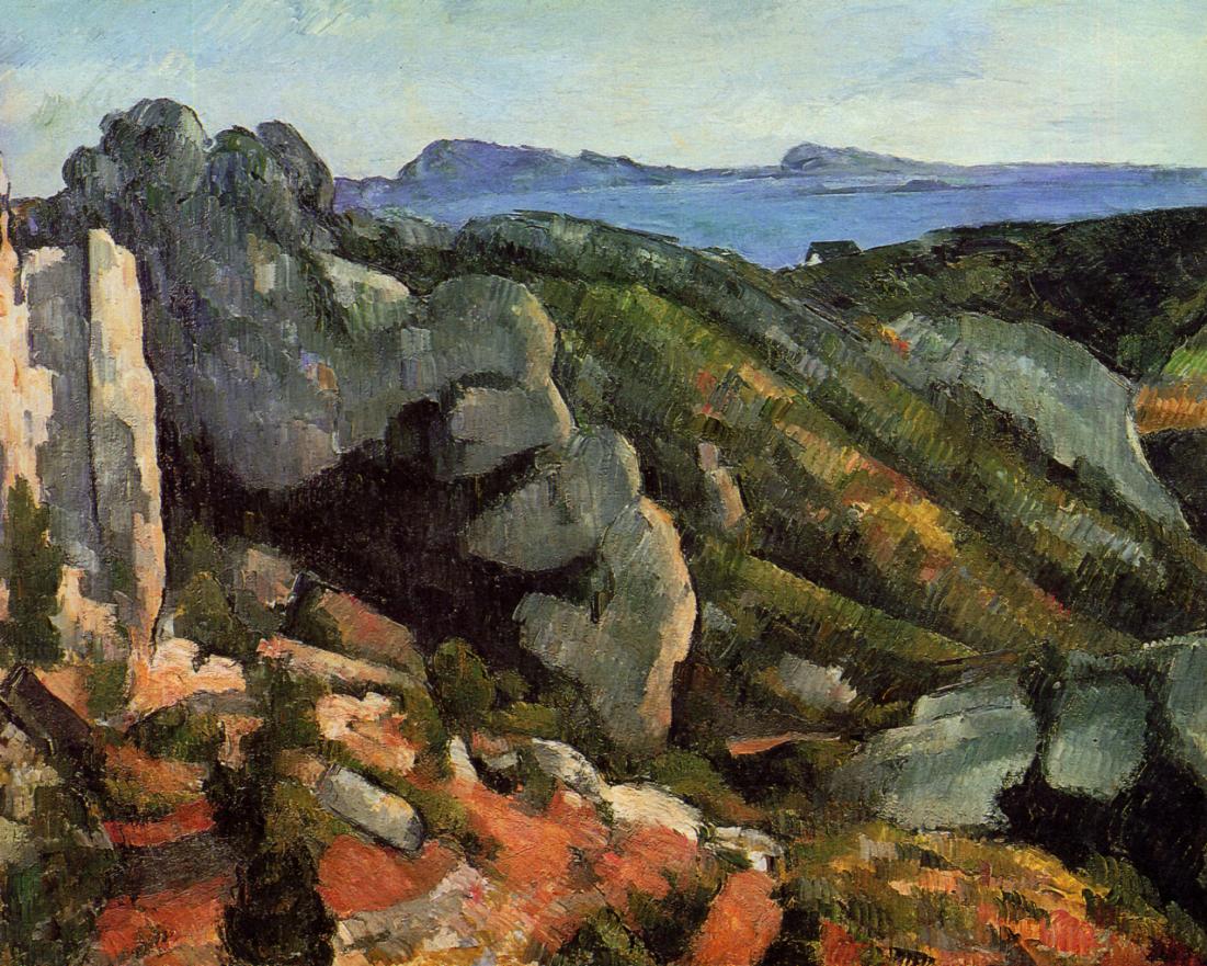 Rocks at L'Estaque - Paul Cezanne Painting